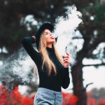 girl vaping
